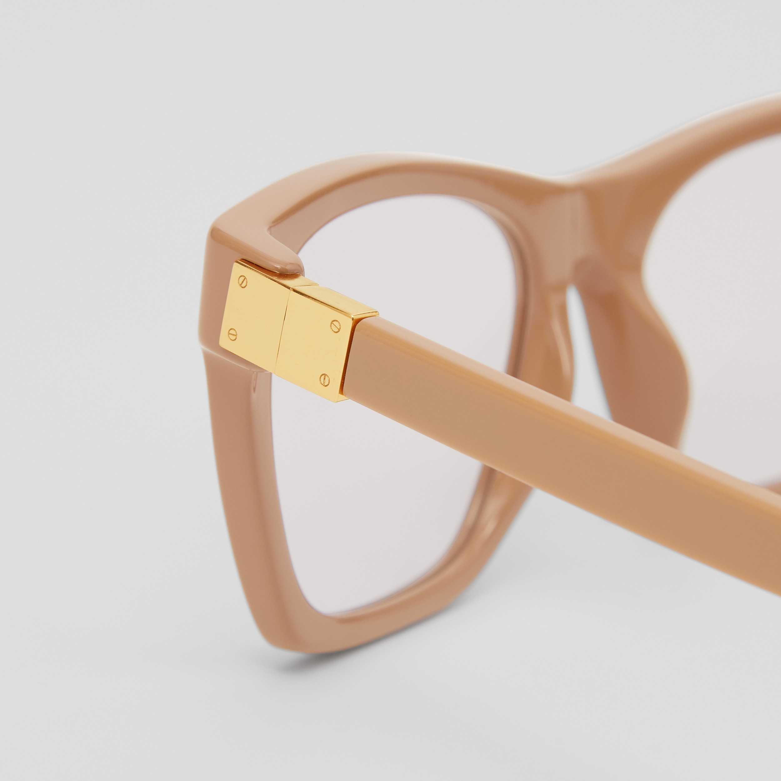 Eckige Korrekturbrille mit Metallbeschlag (Biskuitbeige) - Damen | Burberry® - 2
