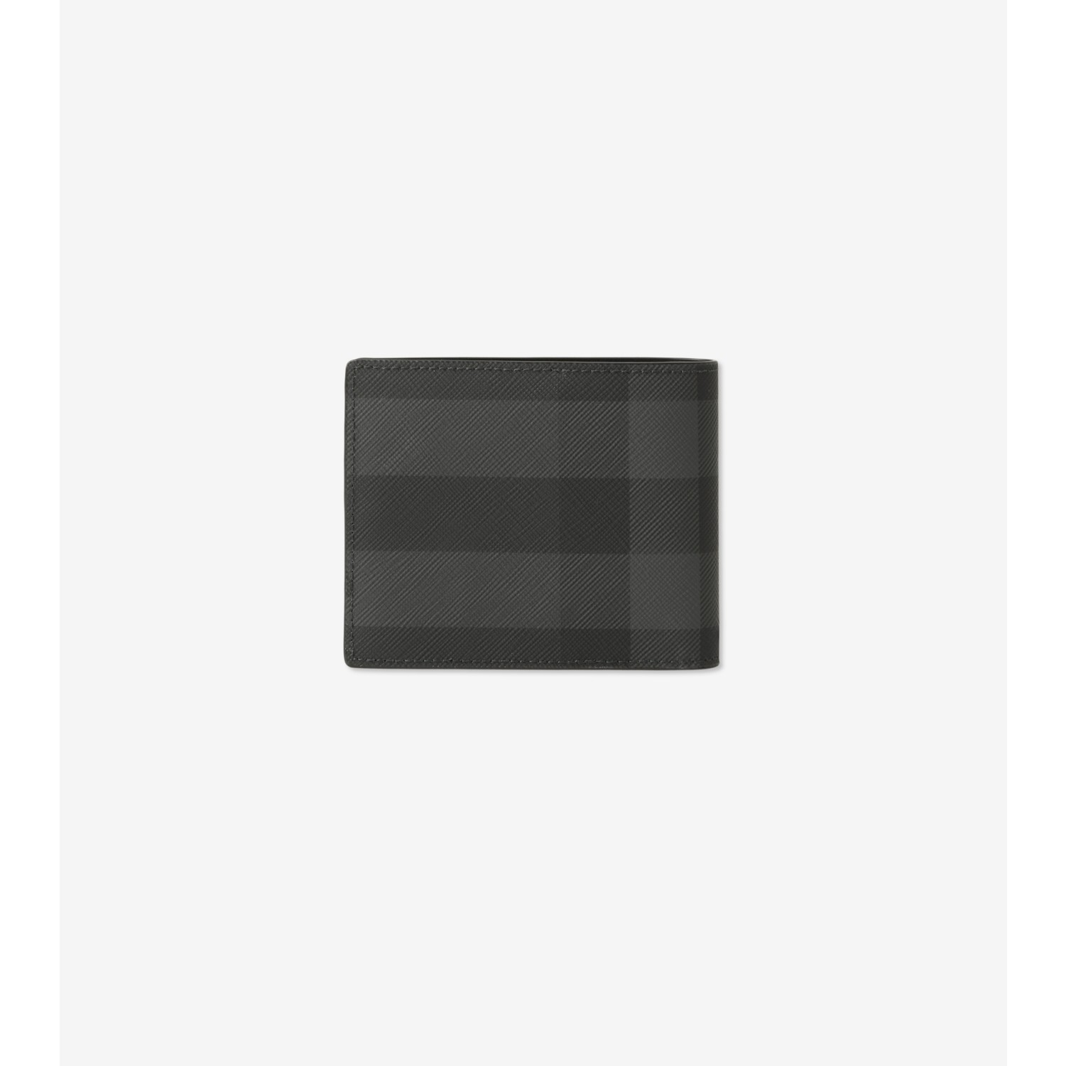Check Slim Bifold Wallet in Charcoal - Men, Canvas | Burberry 
