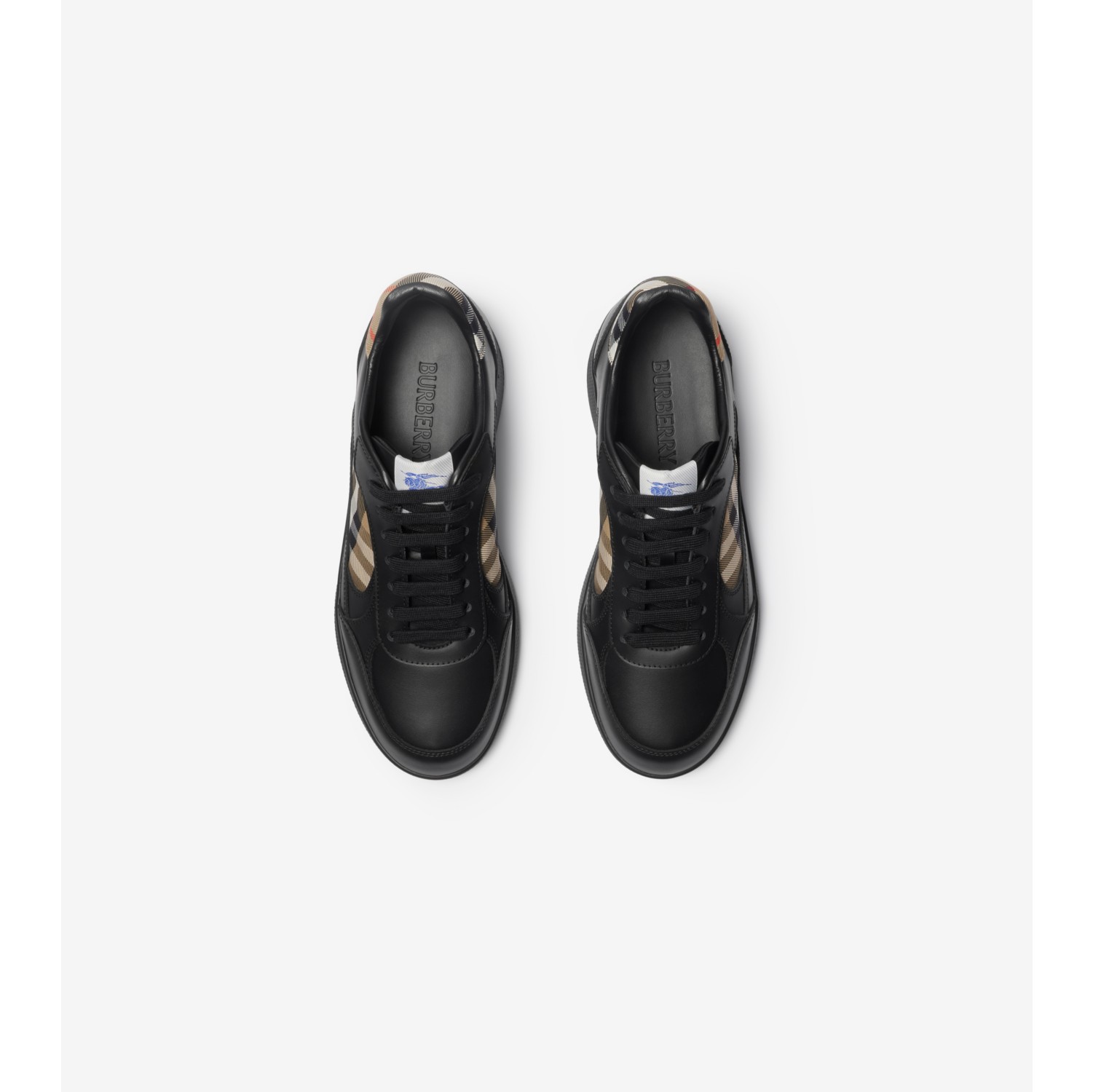 Leather and Check Terrace Sneakers​