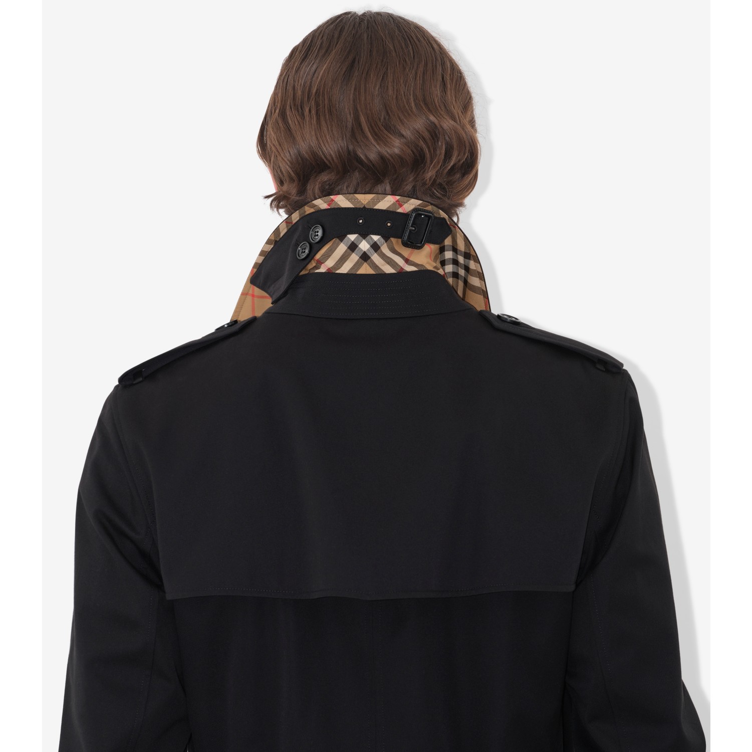 Long Kensington Heritage Trench Coat in Black - Men, Cotton Gabardine | Burberry® Official