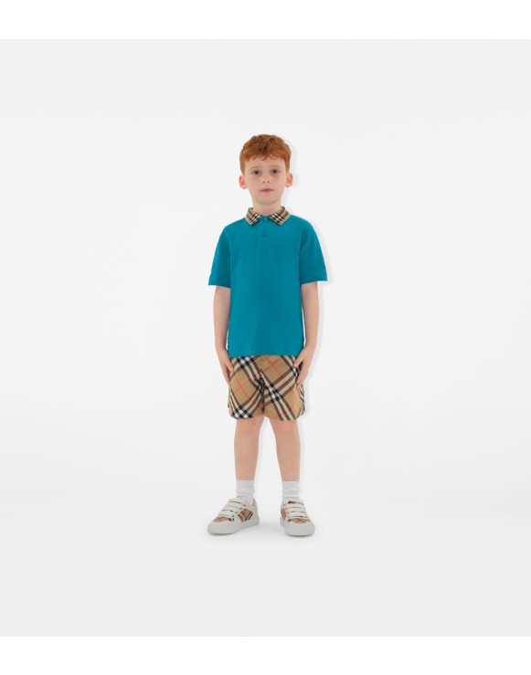 2024 Burberry Toddler Boys' Short-Sleeve Woven Polo