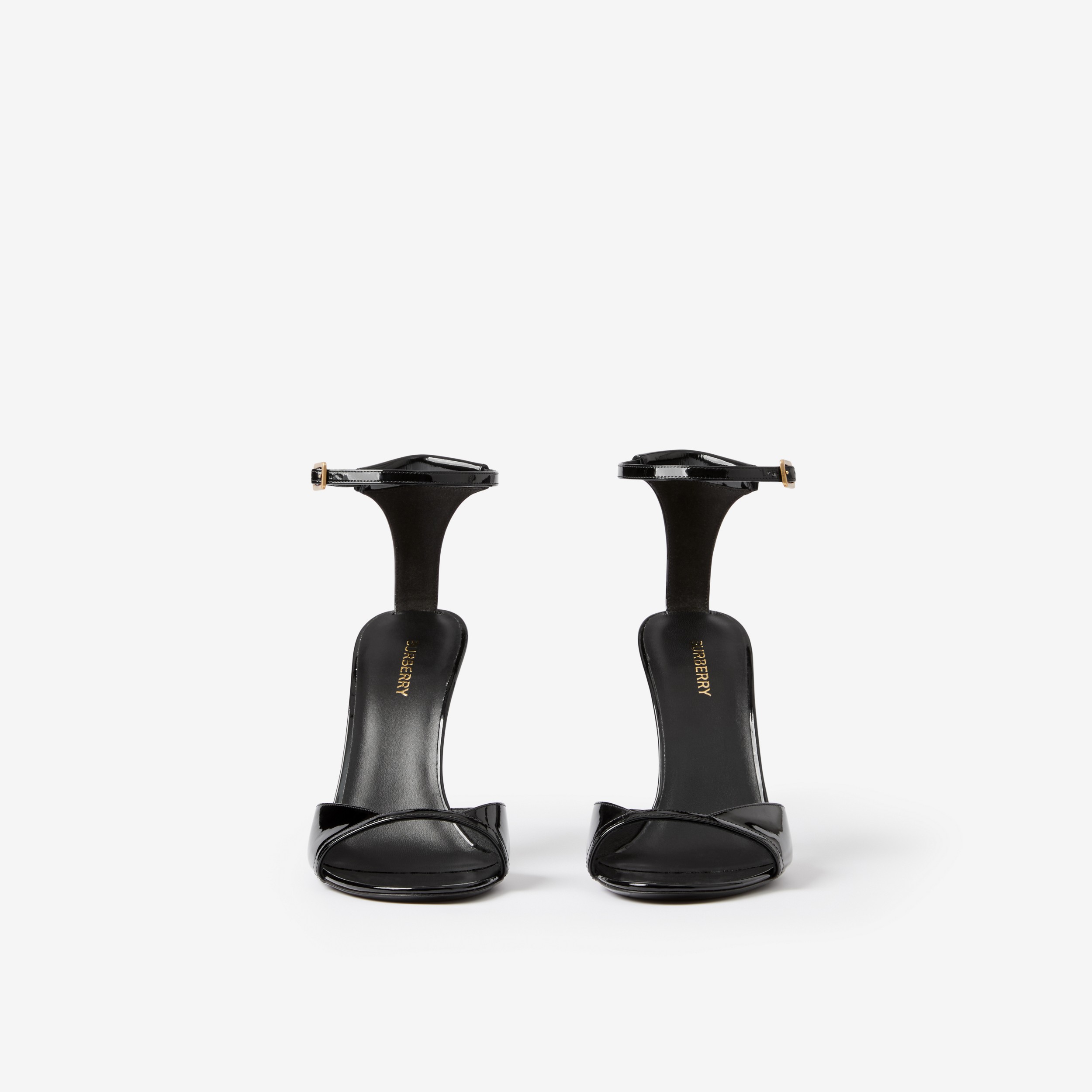 Sandales à talon aiguille en cuir verni (Noir) - Femme | Site officiel Burberry® - 2