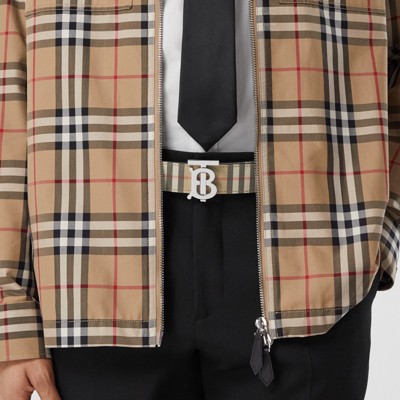 Reversible Monogram Motif Vintage Check Belt In Archive Beige - Men ...