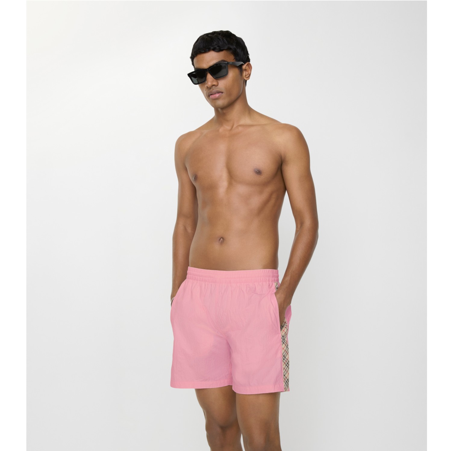 Check Trim Swim Shorts