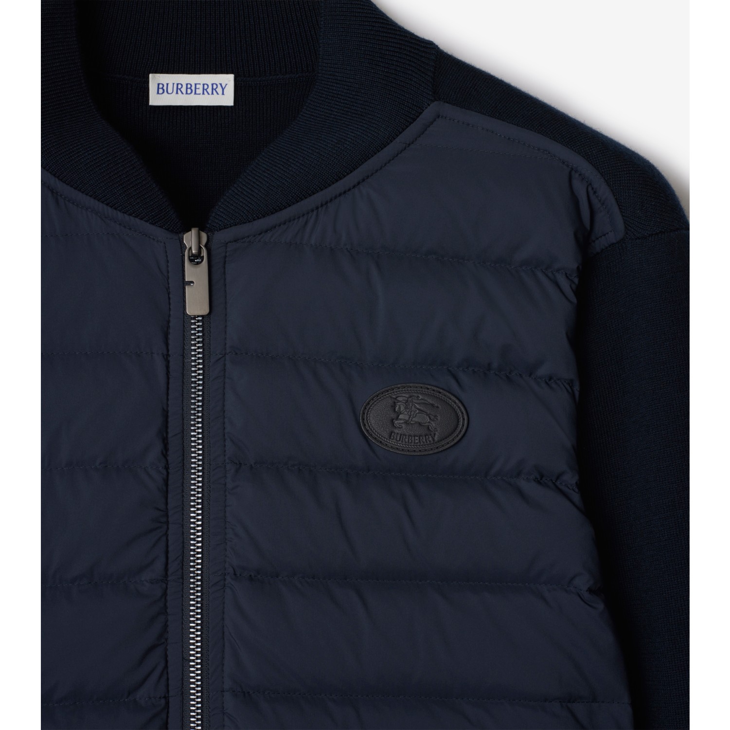 Quilted Nylon and Wool Jacket