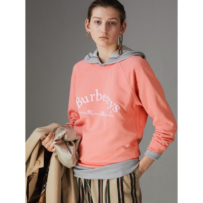 embroidered archive logo jersey sweatshirt