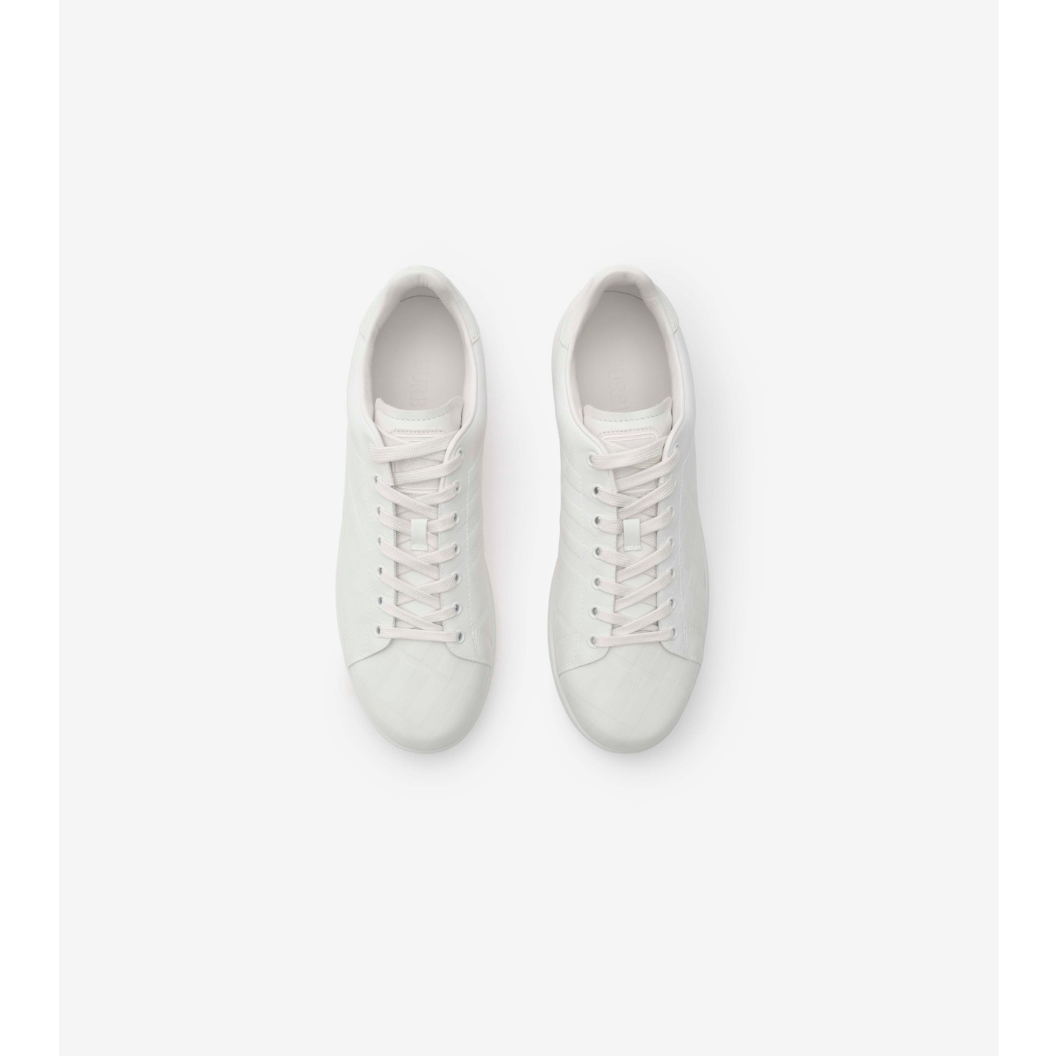 Ledersneaker „Set“ mit geprägtem Karomuster