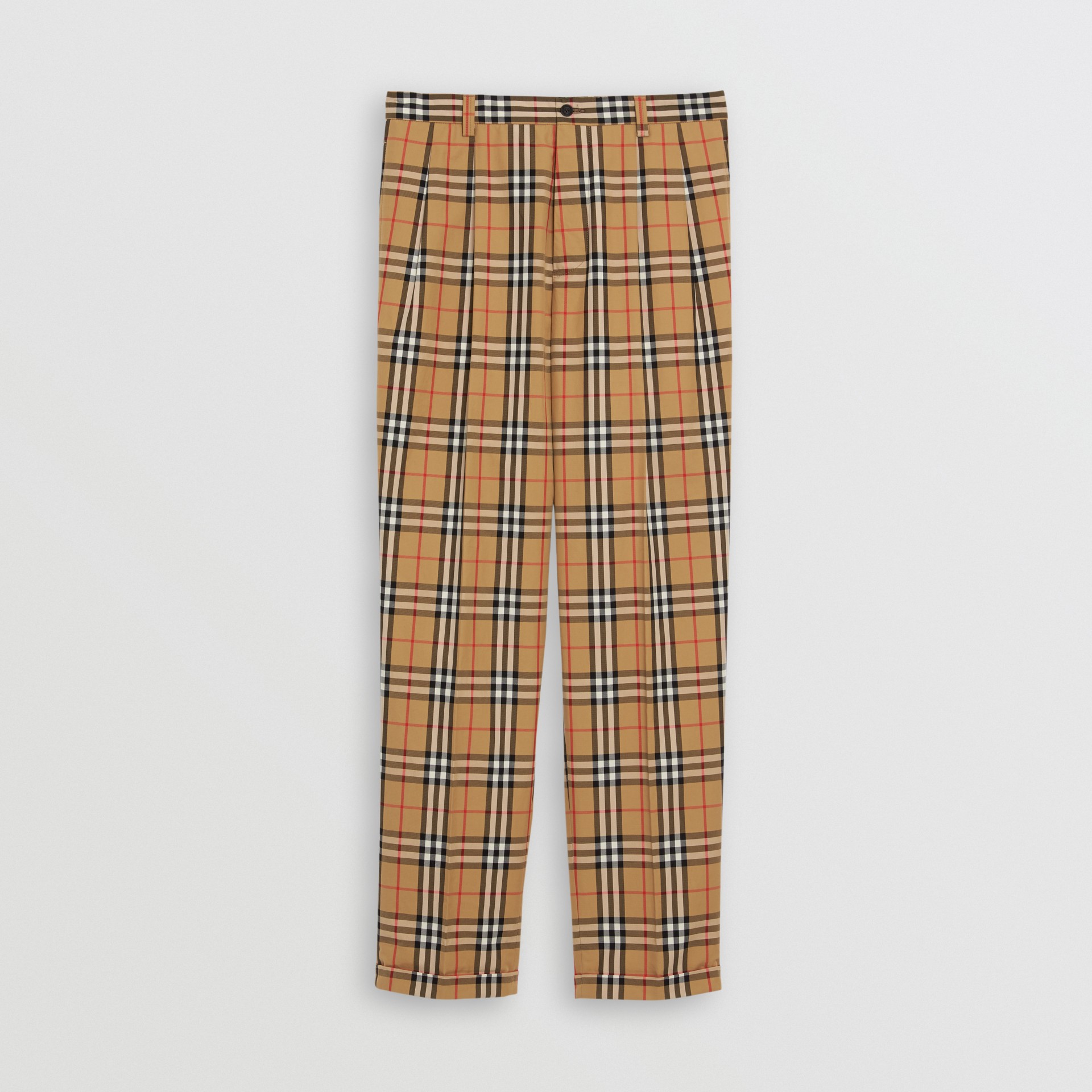 yellow and black check trousers