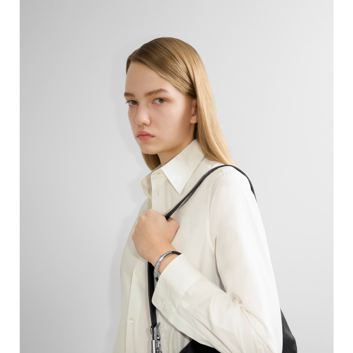  Check Leather Bracelet