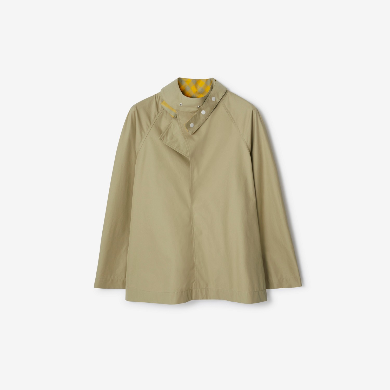 Puttee Collar Cotton Jacket in Hunter - Women | Burberry® Official