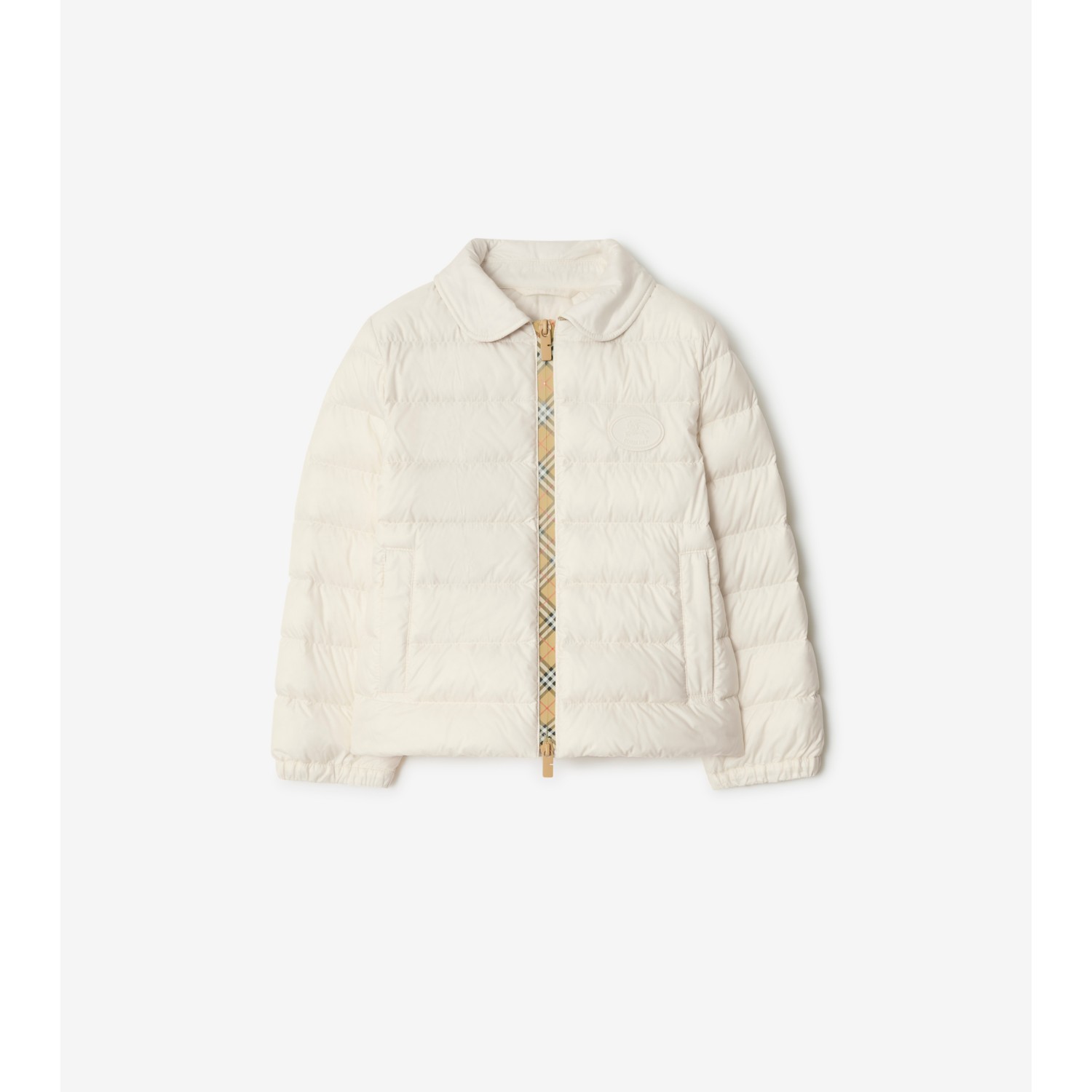 Checker-tape Nylon Puffer Jacket