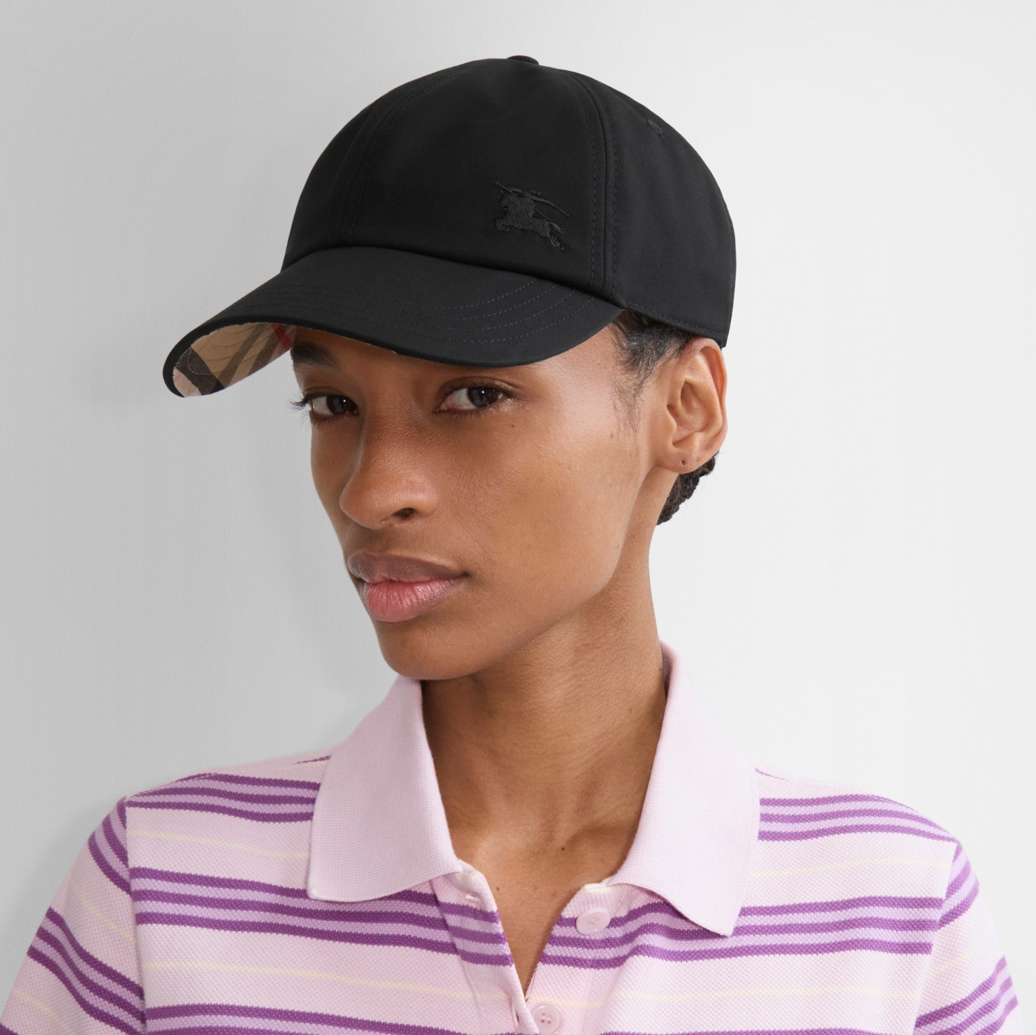 Gabardine Baseball Cap in Black/sand - Men | Burberry® Official Gabardine Baseball Cap in Black/sand - Men | Burberry® Official