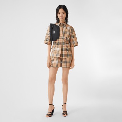 burberry style check shirt