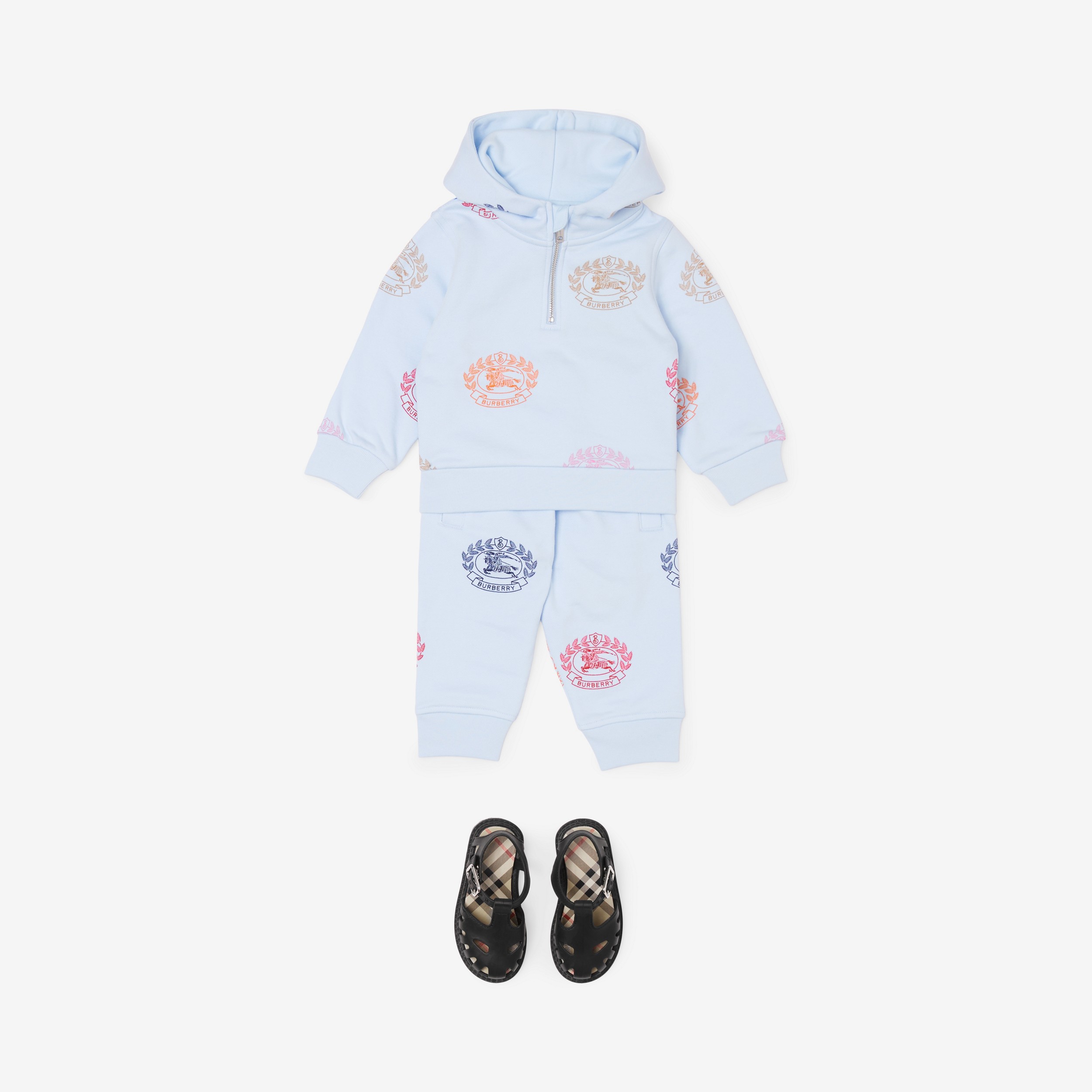 Pantalon de jogging en coton avec emblème du Cavalier (Bleu Pâle) - Enfant | Site officiel Burberry® - 4