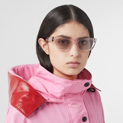 Bio-acetate Rectangular Frame Sunglasses In Light Pink - Women ...