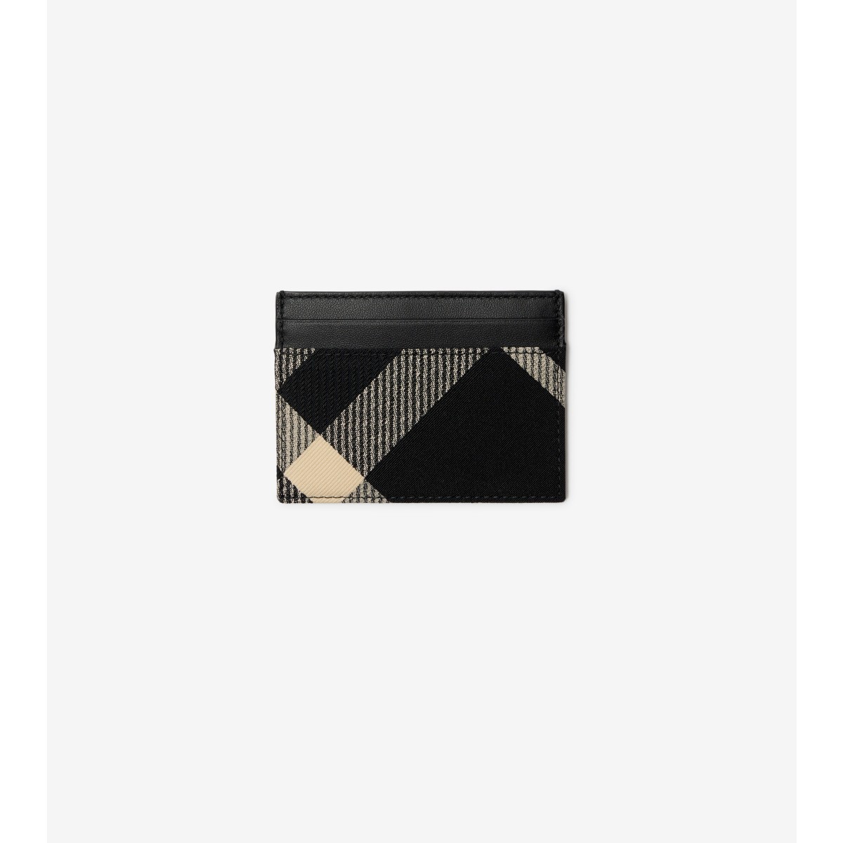 Burberry Check Card Case In Black
