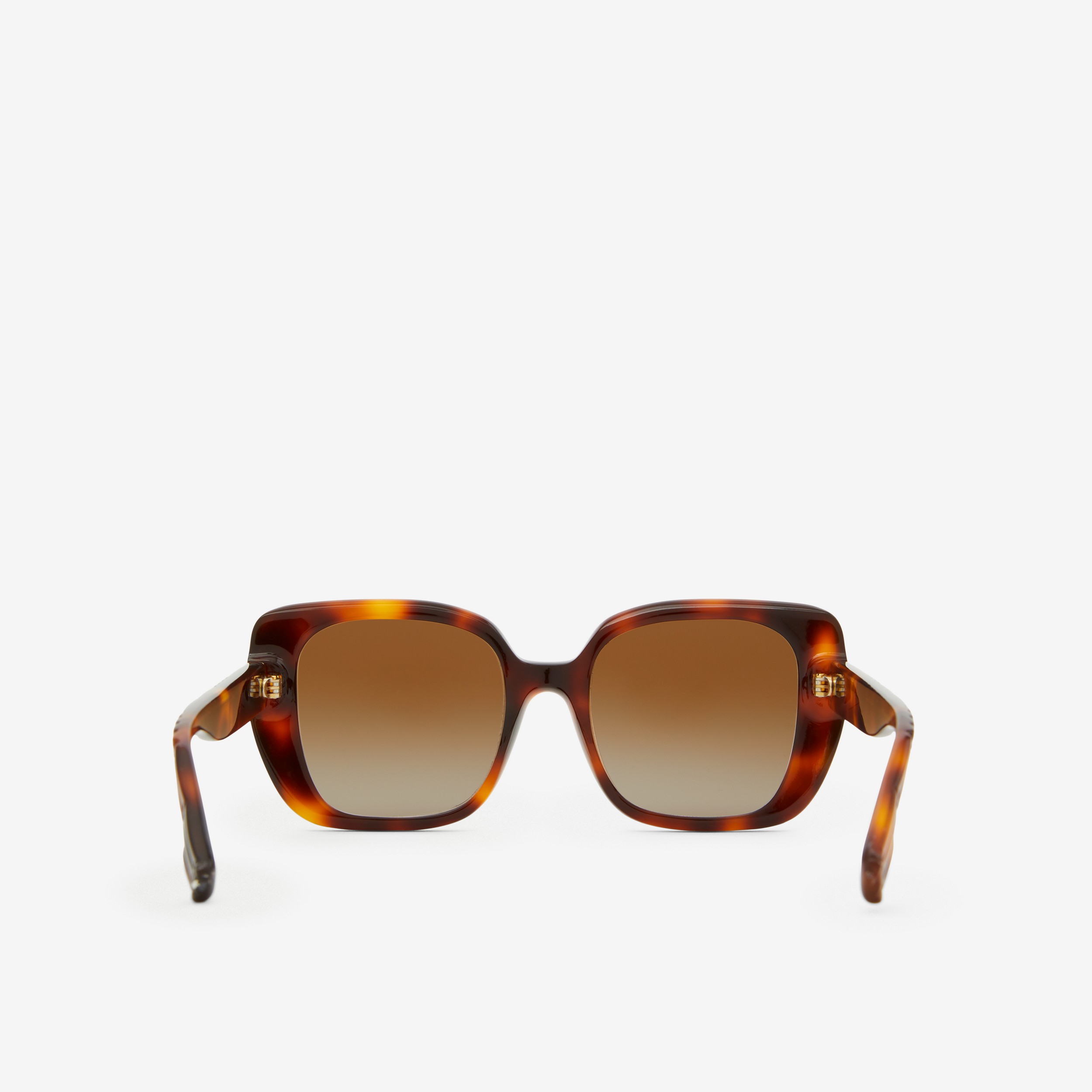Monogram Motif Oversized Square Frame Lola Sunglasses in Warm Tortoiseshell - Women | Burberry® Official - 3