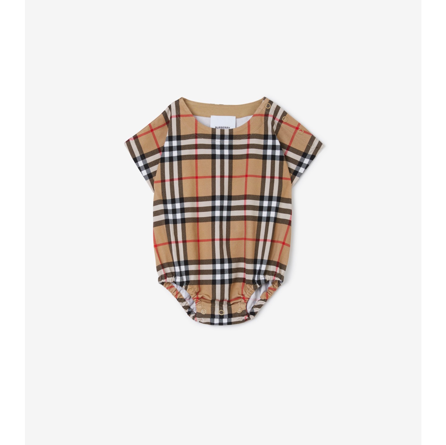 Check Two-piece Baby Gift Set in Archive beige - Children - Burberry