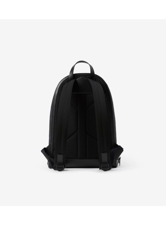 Burberry black leather online backpack