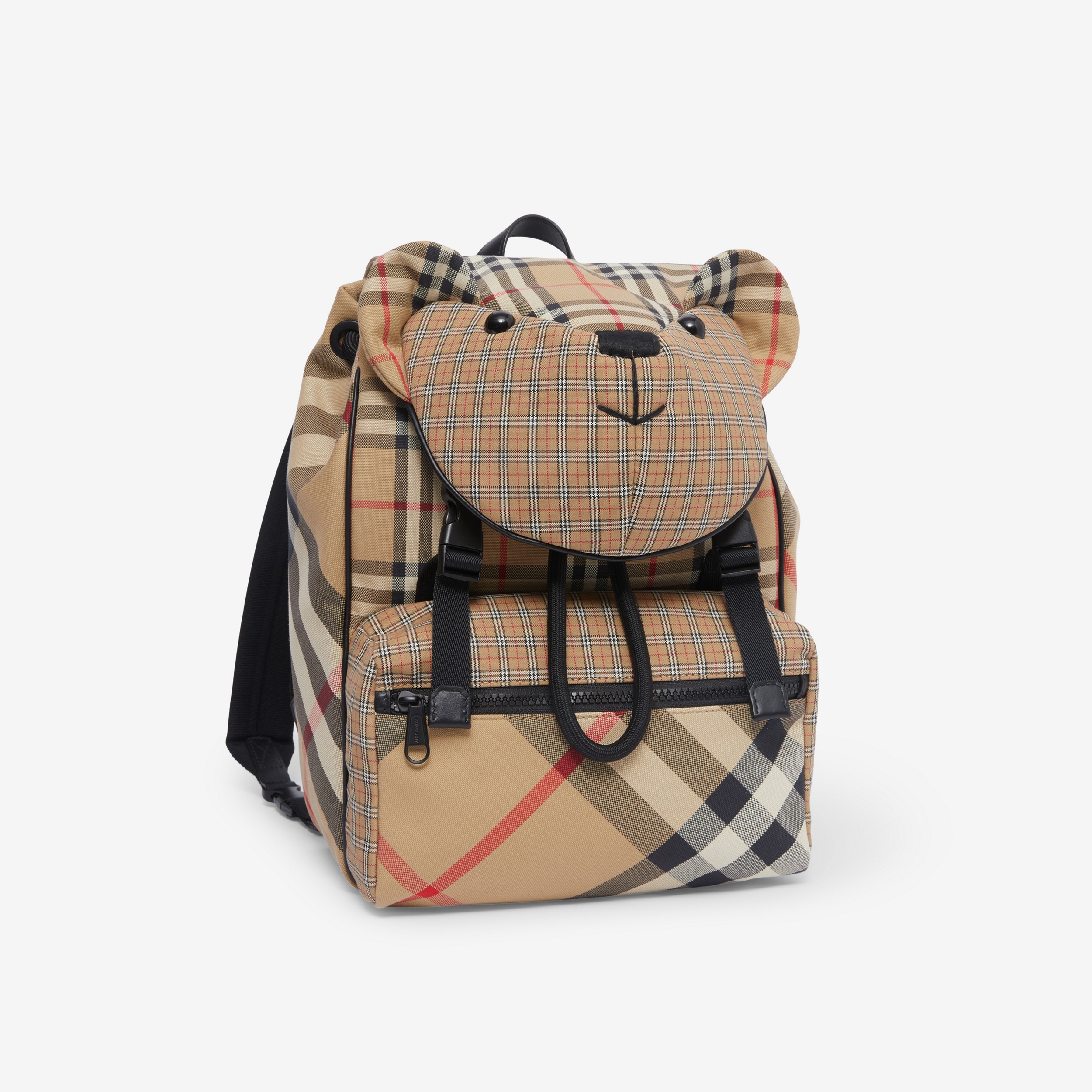 Thomas Bear Check Cotton Backpack in Archive Beige - Children | Burberry® Official - 2