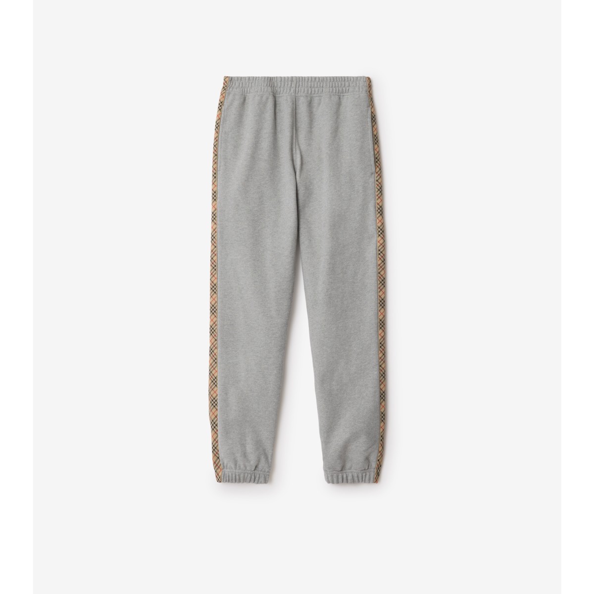  Check Trim Cotton Jogging Pants