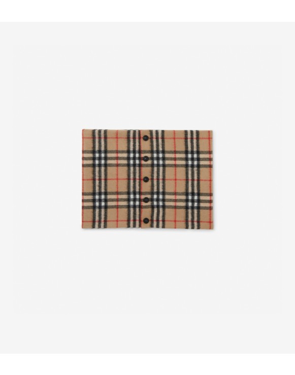 Schlauchschal aus Kaschmir mit Vintage Check-Muster