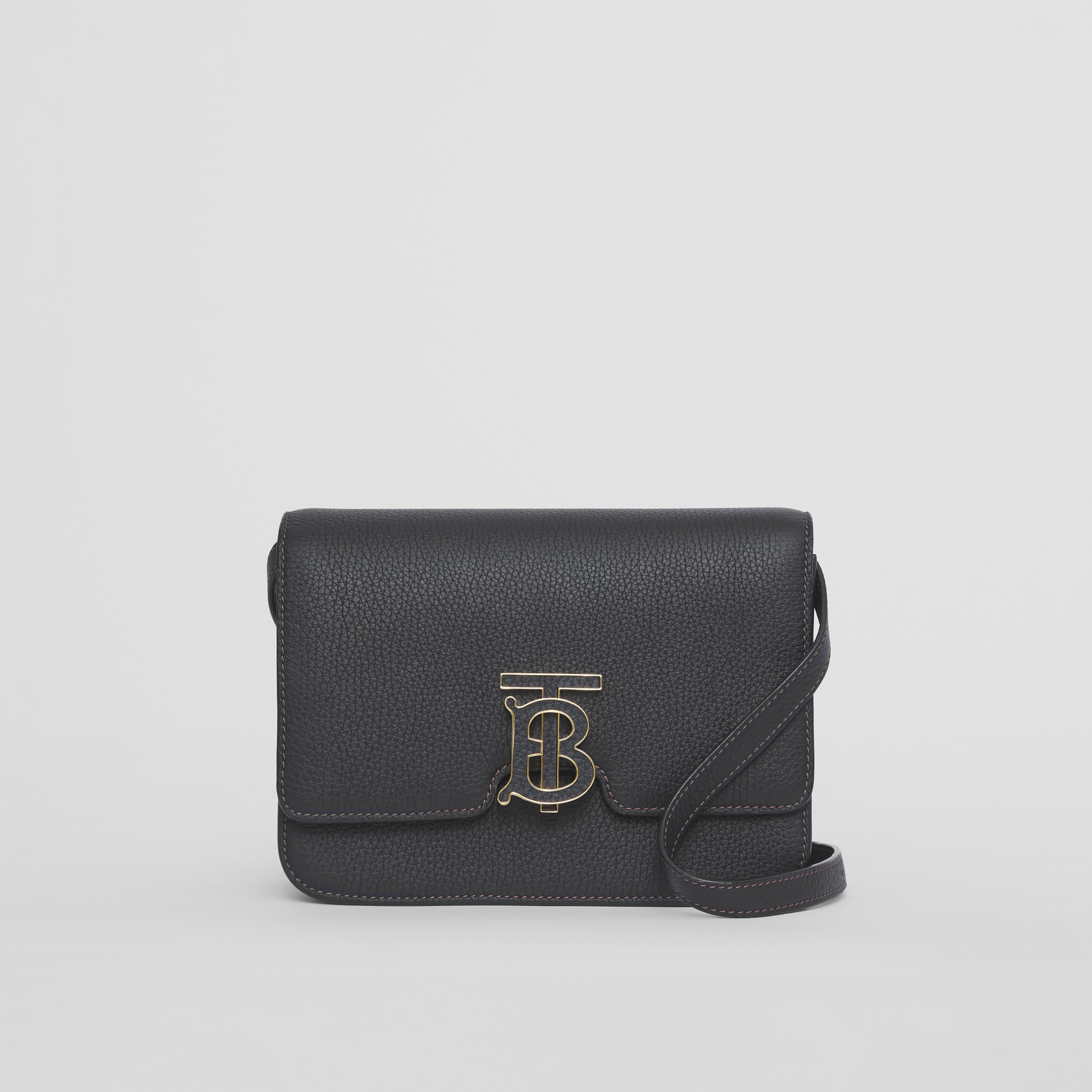 Grainy Leather Small TB Bag in Black - Women | Burberry® Official - 1