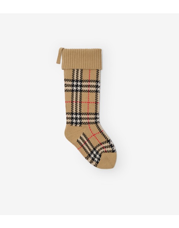 Chaussette de Noël en laine Check