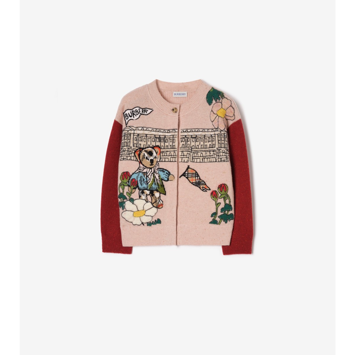  Embroidered Palace Bear Wool Blend Cardigan