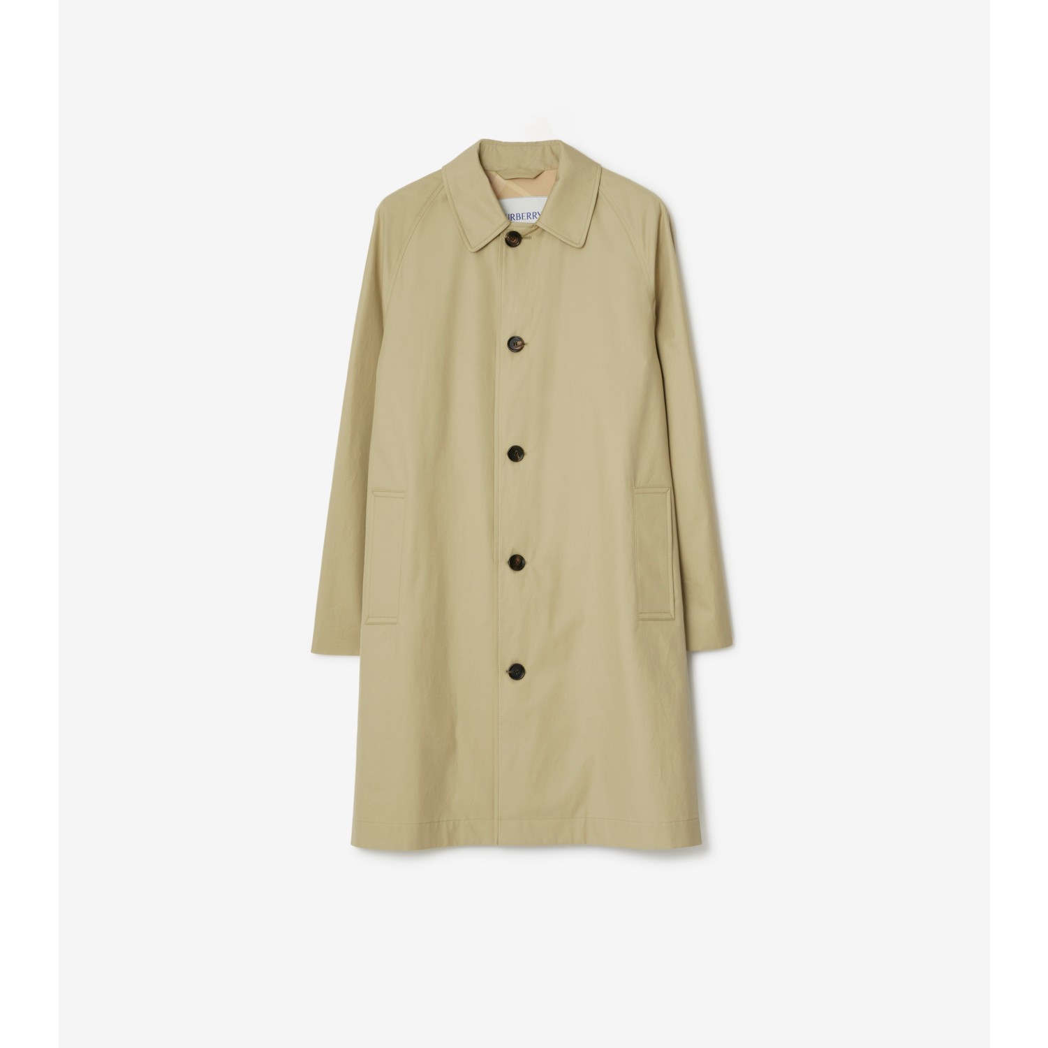 Car coat medio in gabardine