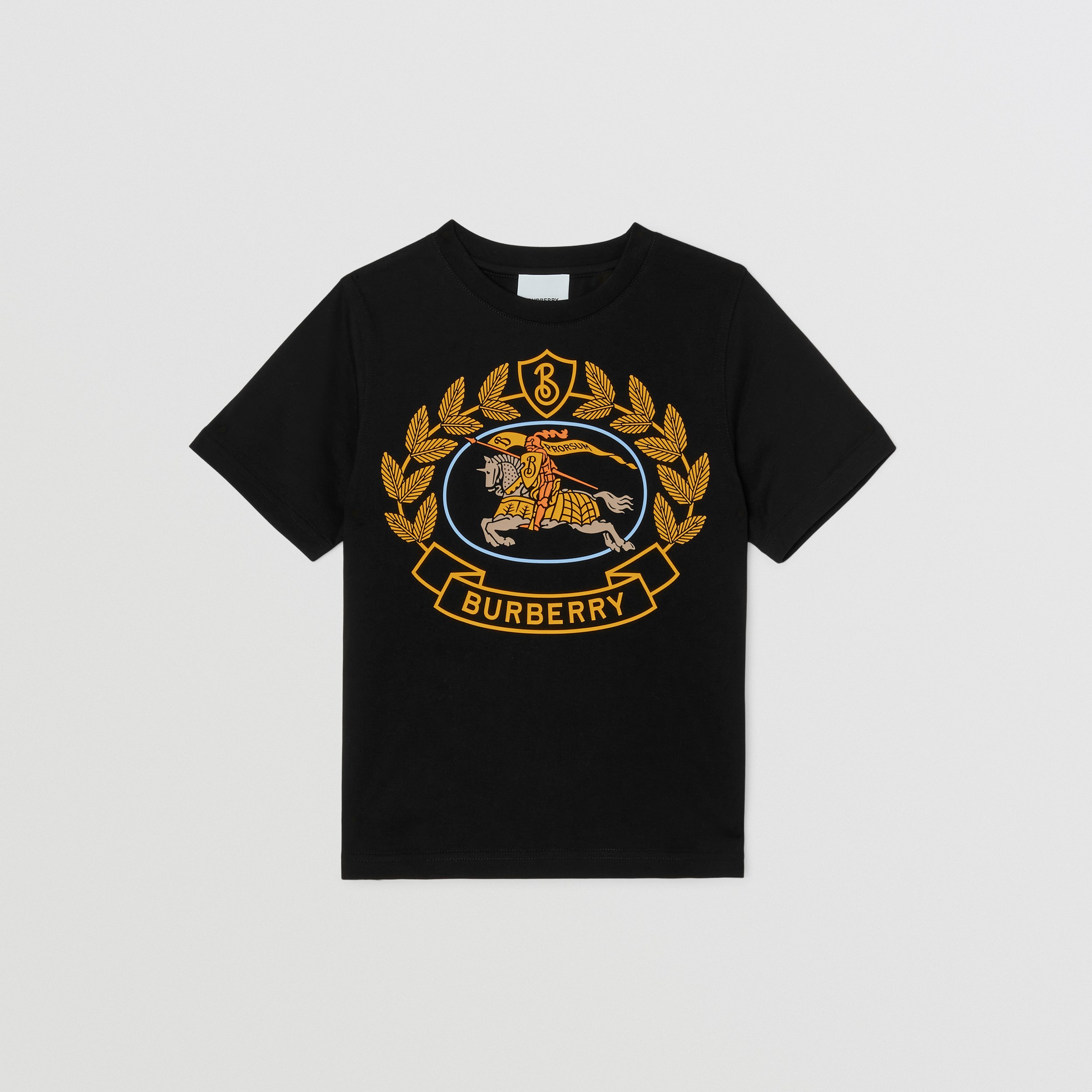 EKD Print Cotton T-shirt in Black | Burberry® Official - 1