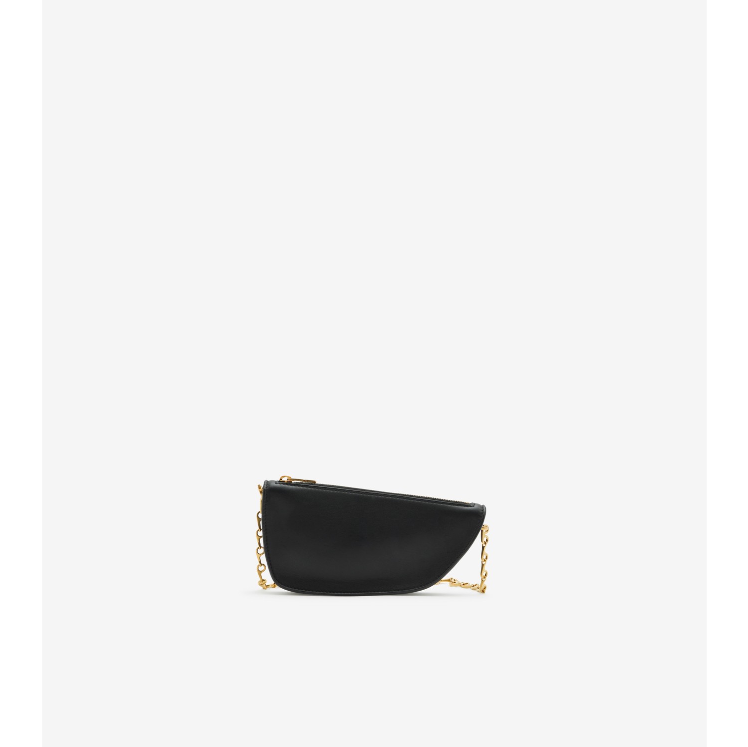 Black sling bag with gold clearance chain