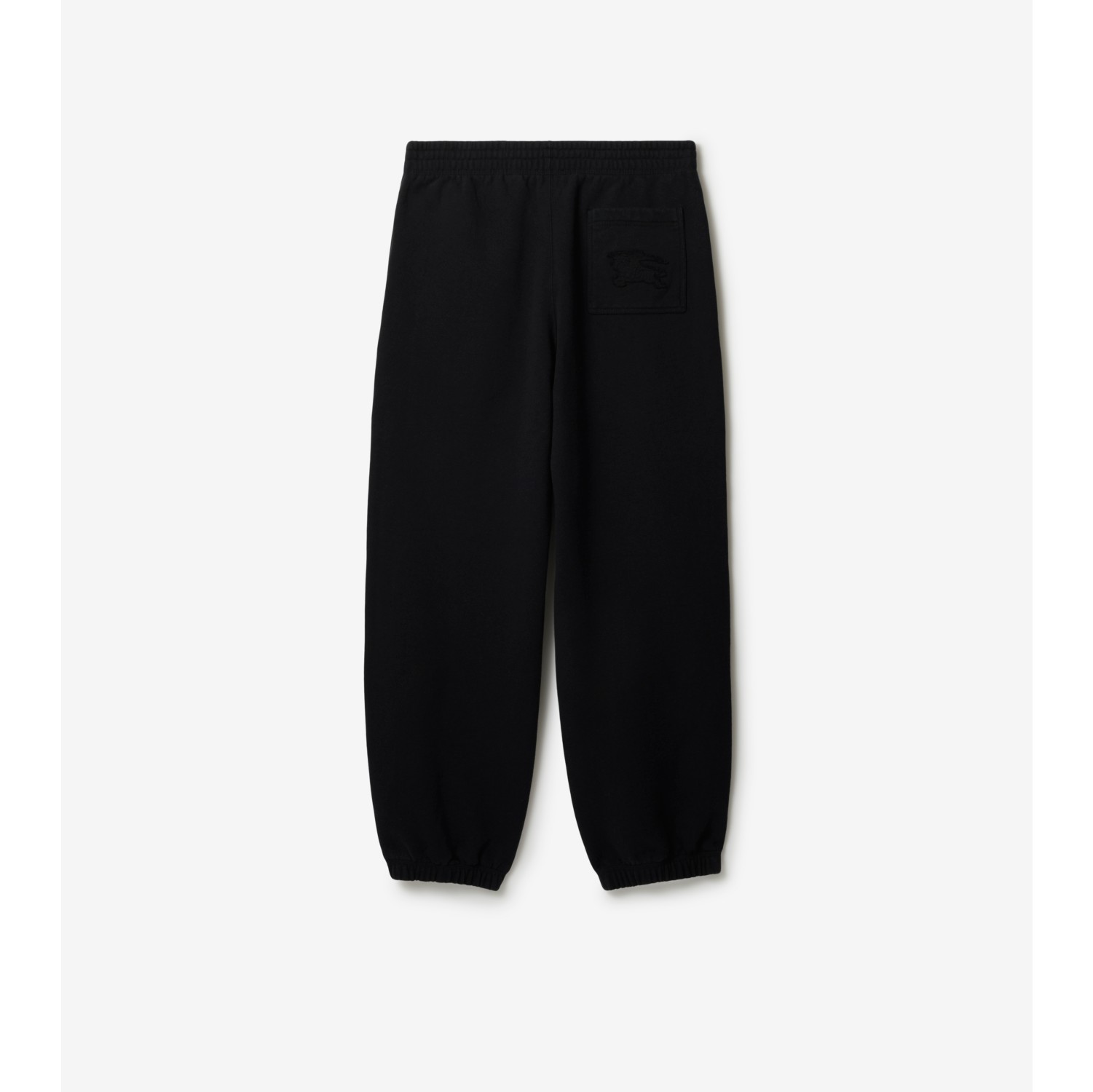 Cotton Jogging Pants in Black Men Burberry Official