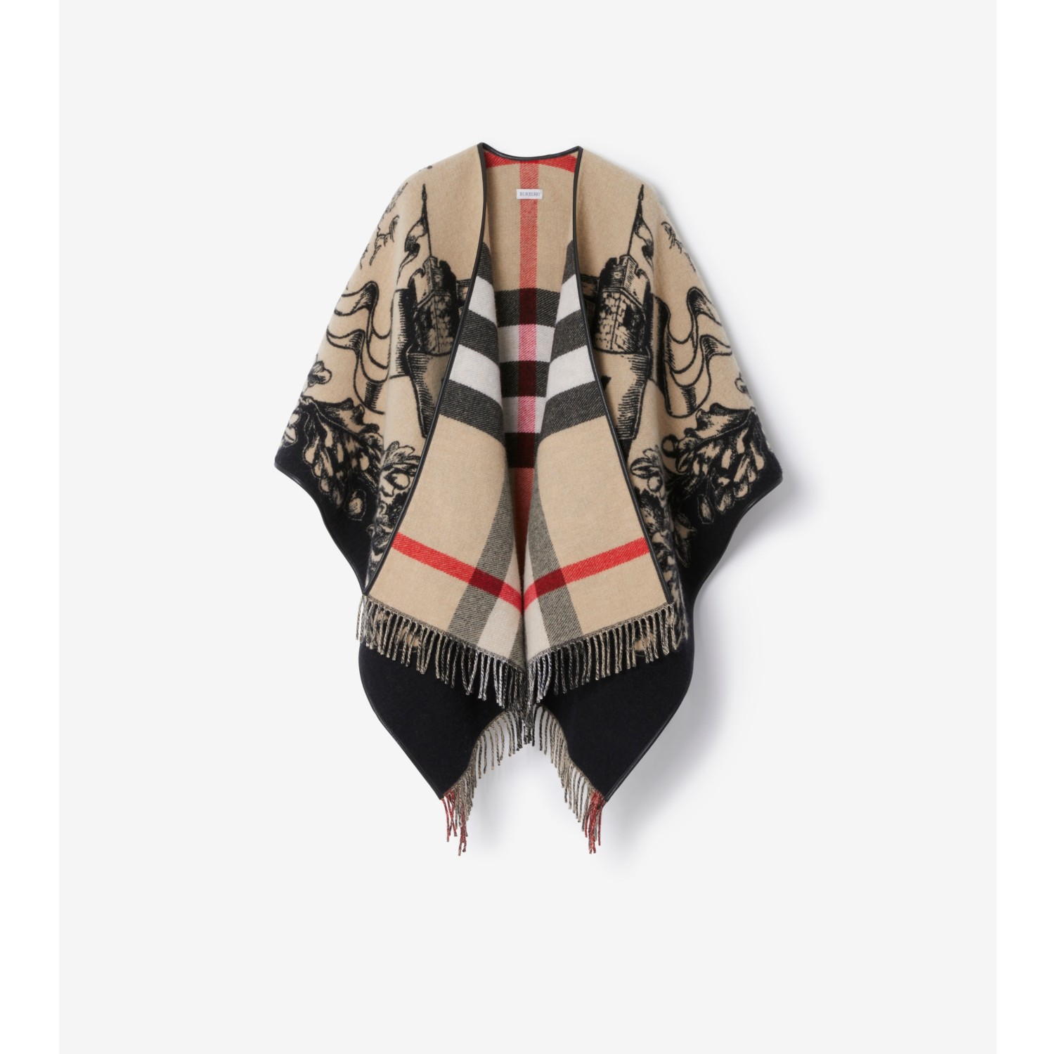 Burberry reversible store wool poncho