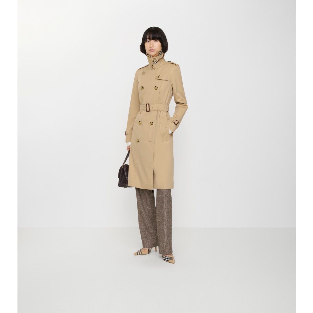  Check Long Chelsea Heritage Trench Coat