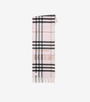 Contrast Check Cashmere Scarf in Archive Beige/candy Pink | Burberry®  Official