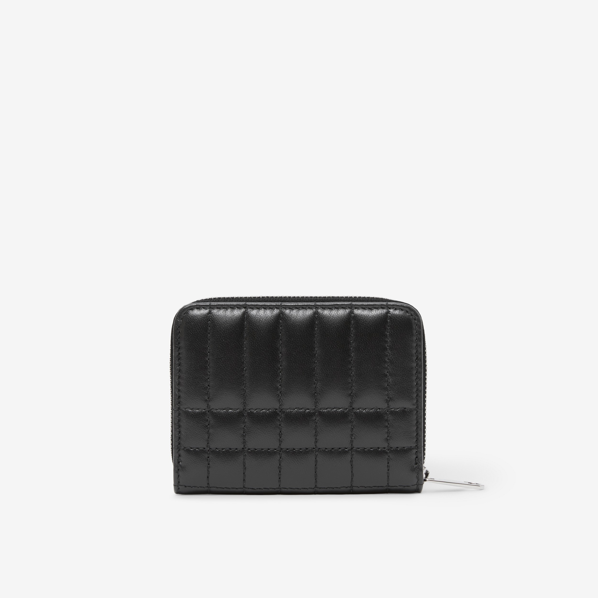 Brieftasche „Lola“ aus gestepptem Leder mit Reißverschluss (Schwarz/palladiumfarben) - Damen | Burberry® - 3