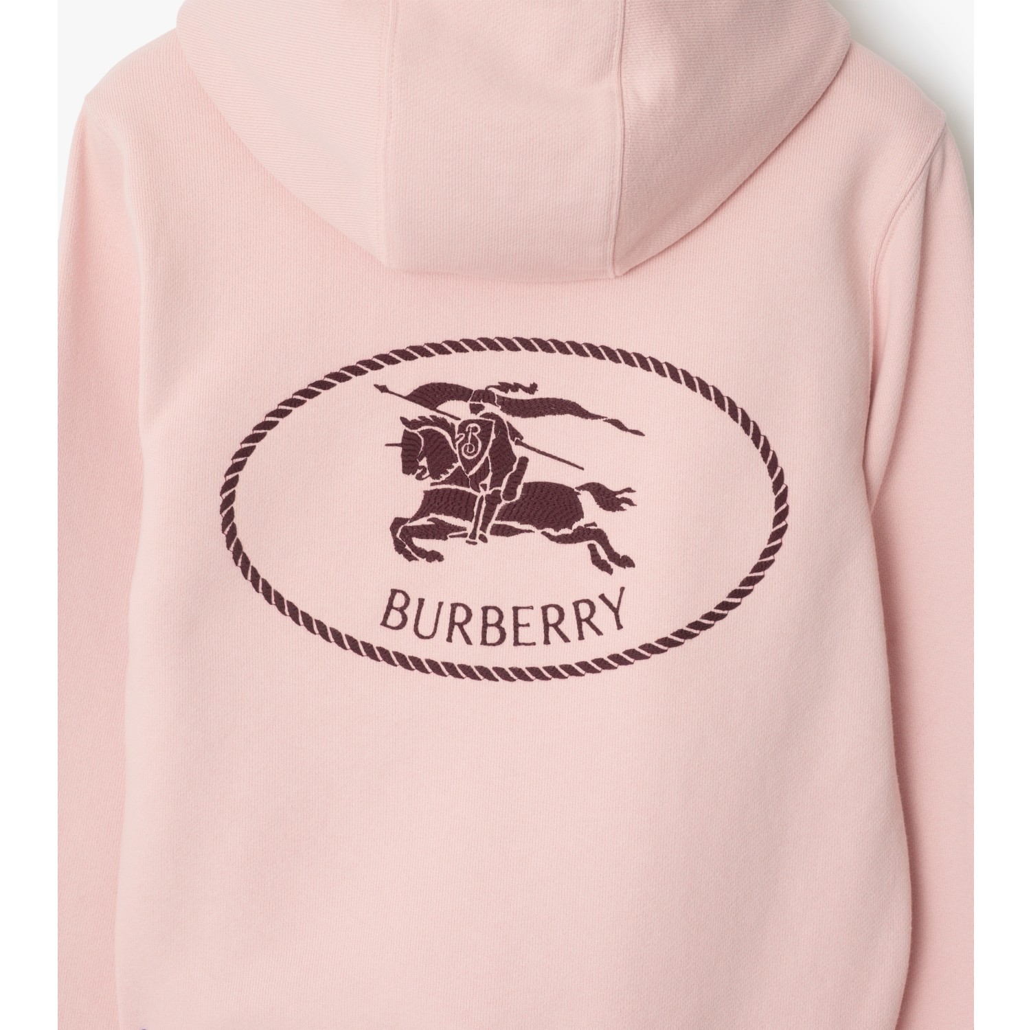 Knight Stamp Cotton Zip Hoodie in Bouquet pink - Women | Burberry® Official