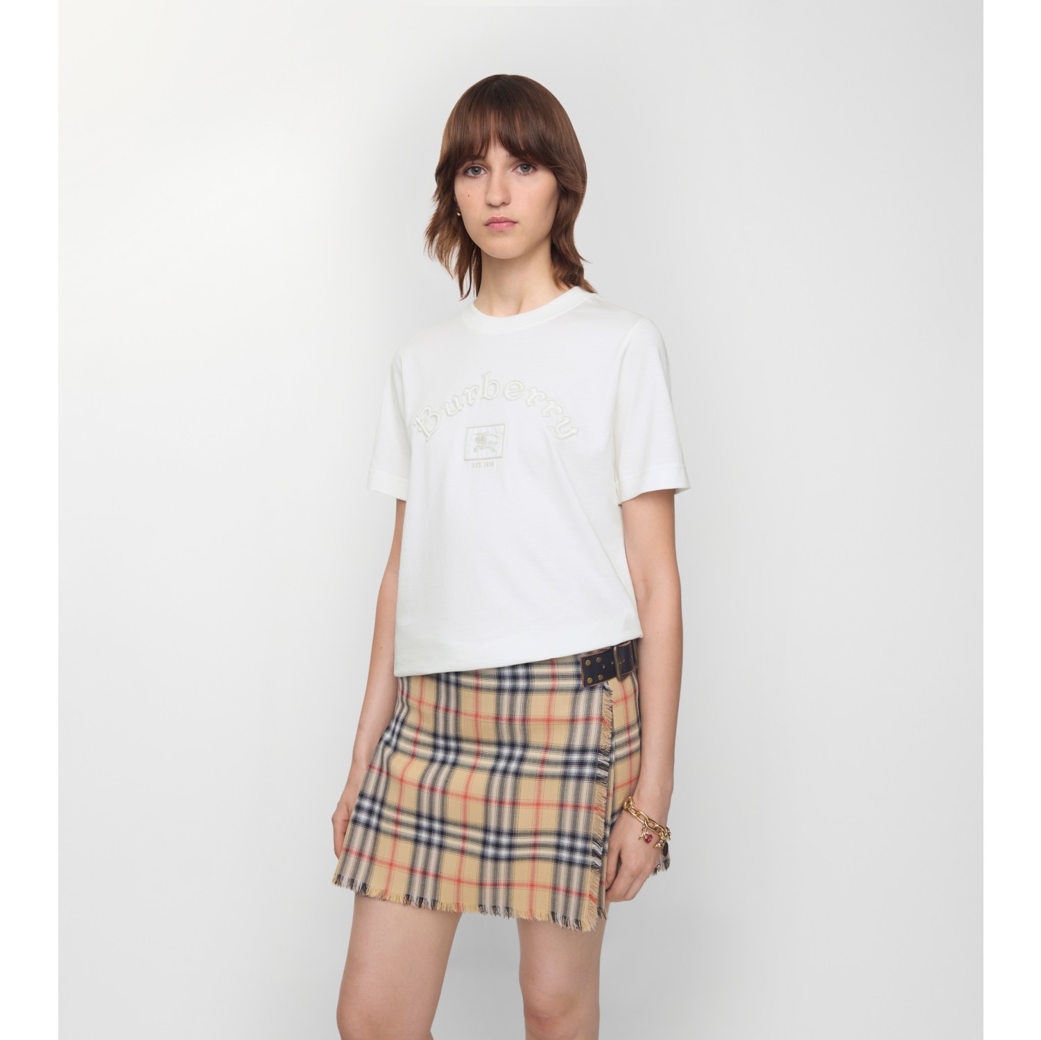 T-shirt en coton à logo Gothic