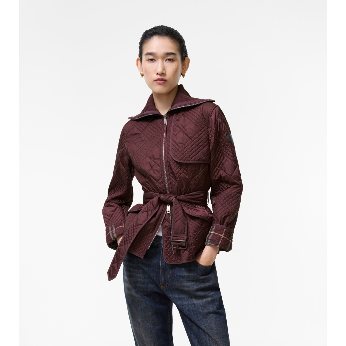  Check Micro -stitch Nylon Abbeydale Jacket