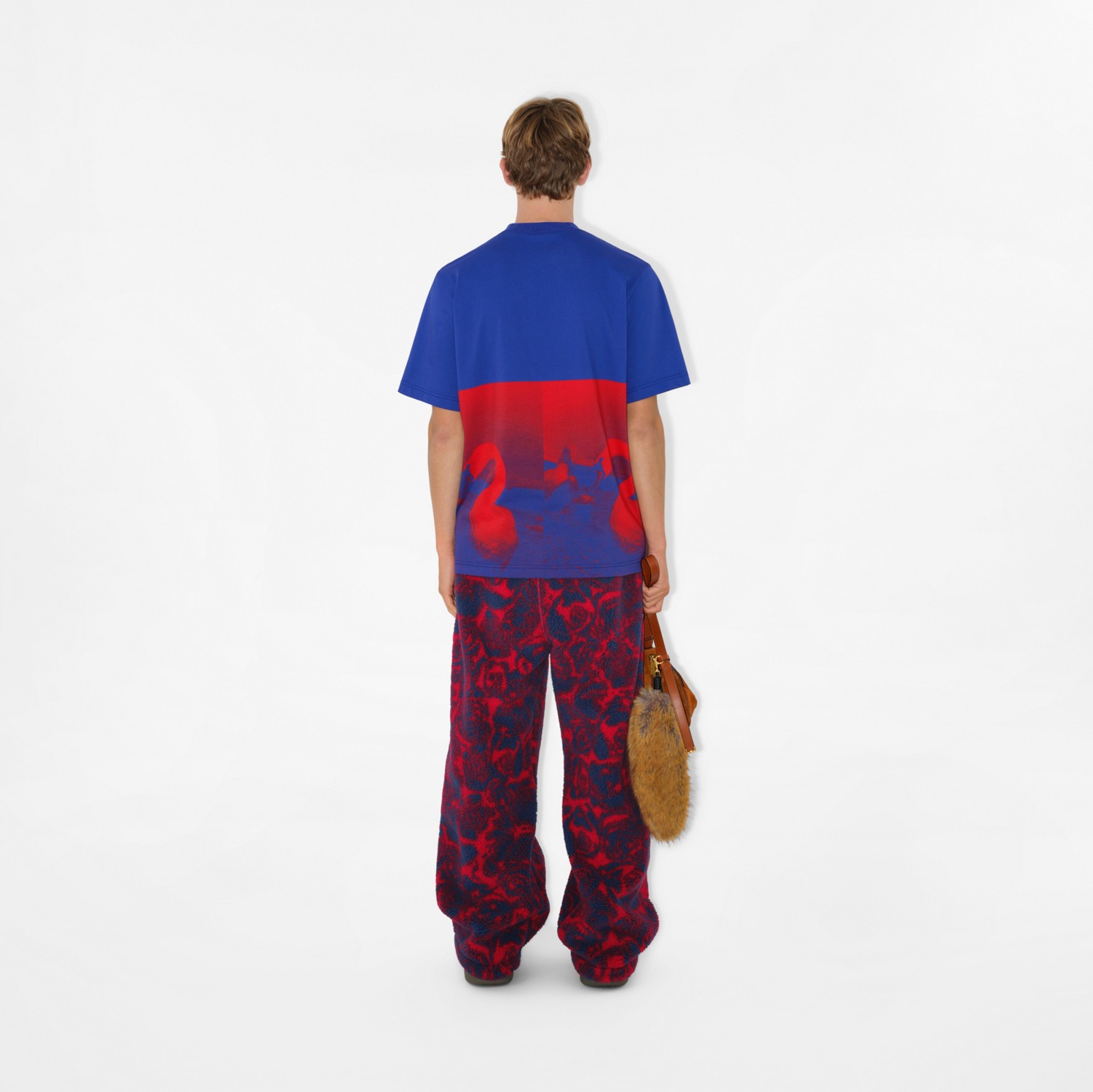 Camiseta con estampado de cisne (Rojo Buzón) - Hombre | Burberry® oficial