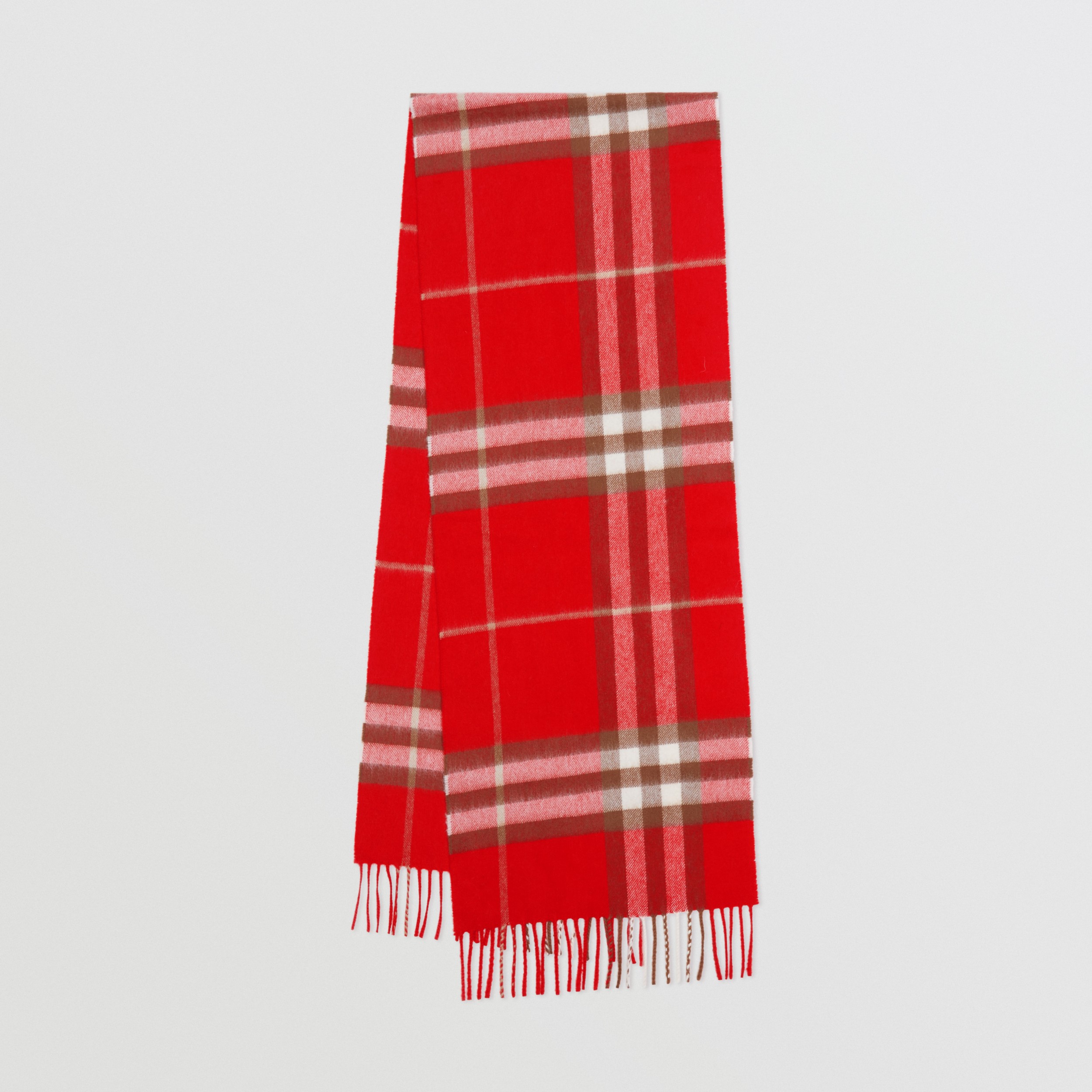 The Burberry Check Cashmere Scarf in Red | Burberry® Official - 1