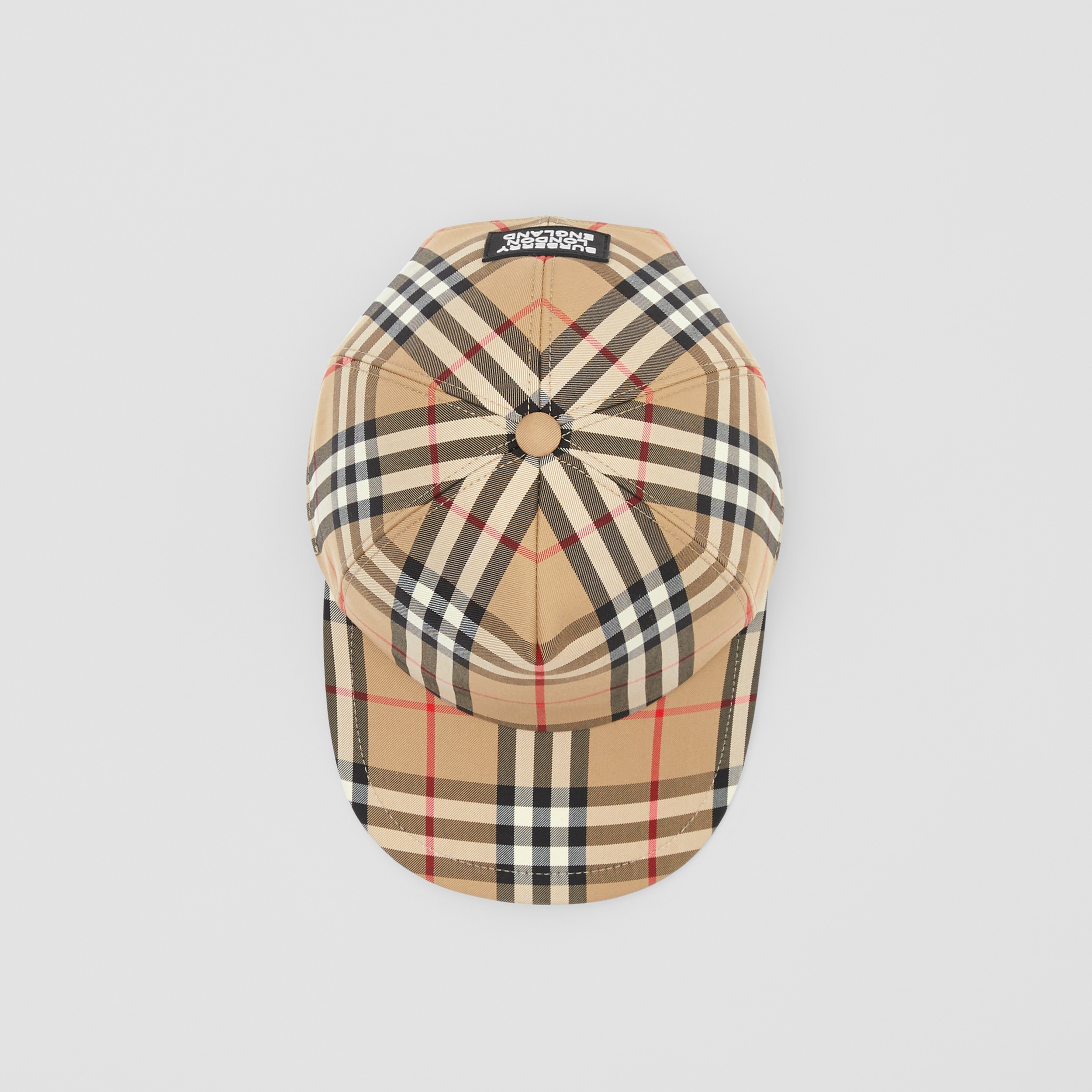 Logo Appliqué Vintage Check Cap in Archive Beige | Burberry® Official Logo Appliqué Vintage Check Cap in Archive Beige | Burberry® Official