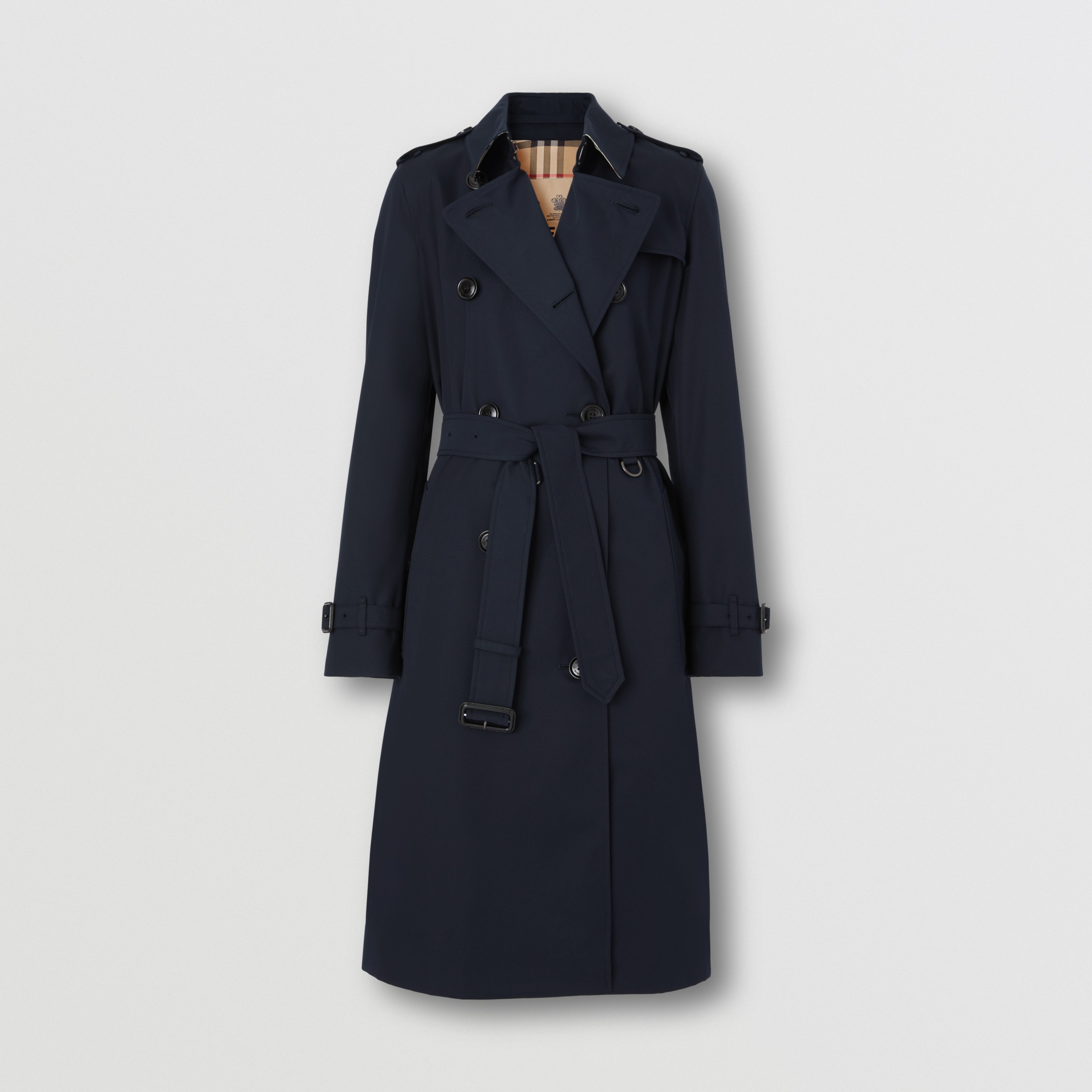 Long Kensington Heritage Trench Coat in Coal Blue Women Burberry