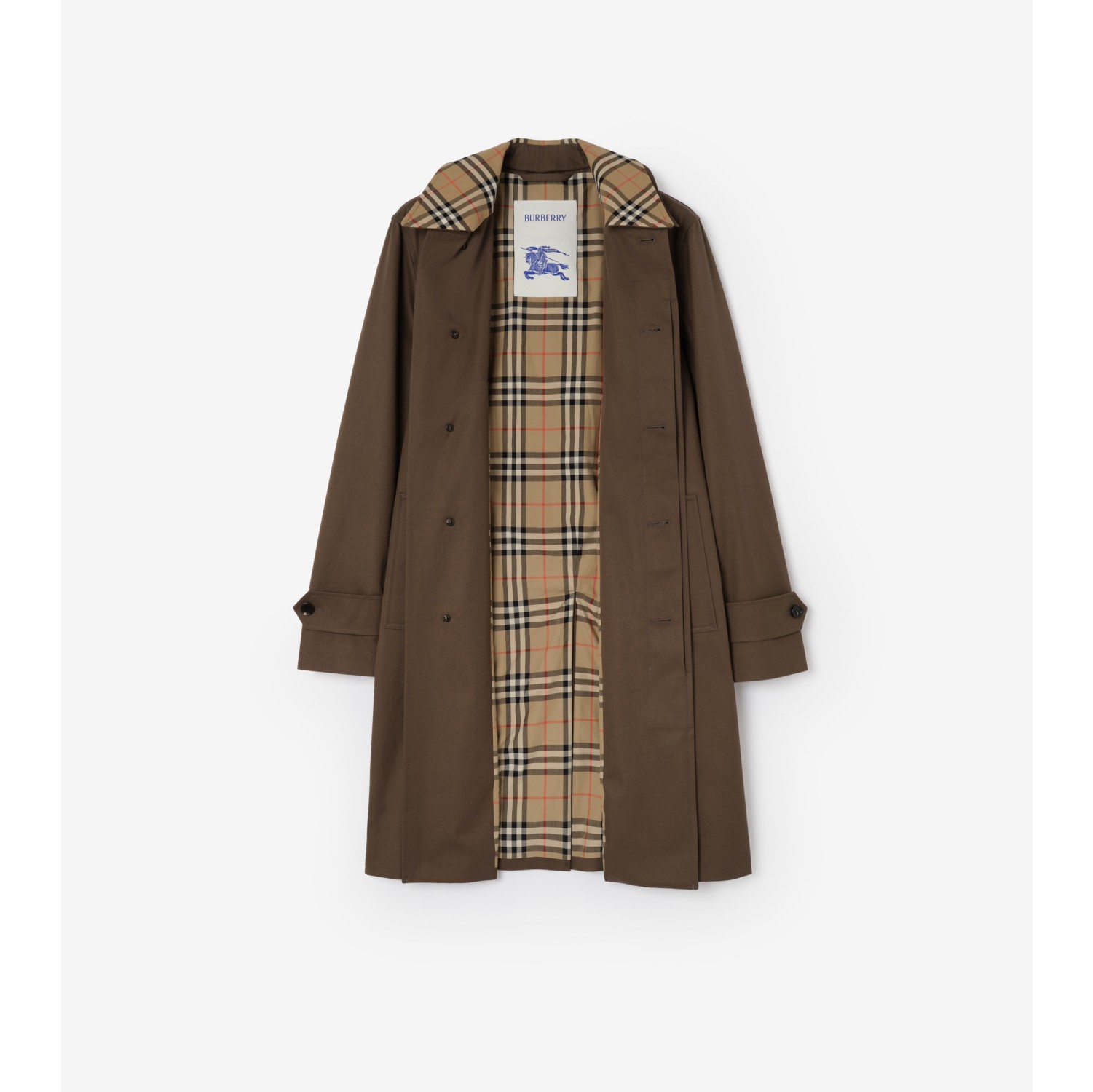 Mid-length Gabardine Car Coat in Mink brown - Men | Burberry® Official