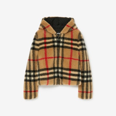 Burberry Check Wool-blend Jacket In Archive Beige