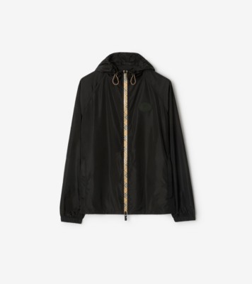 Nylon Clapton Hooded Jacket in Black - Men | Burberry® Official