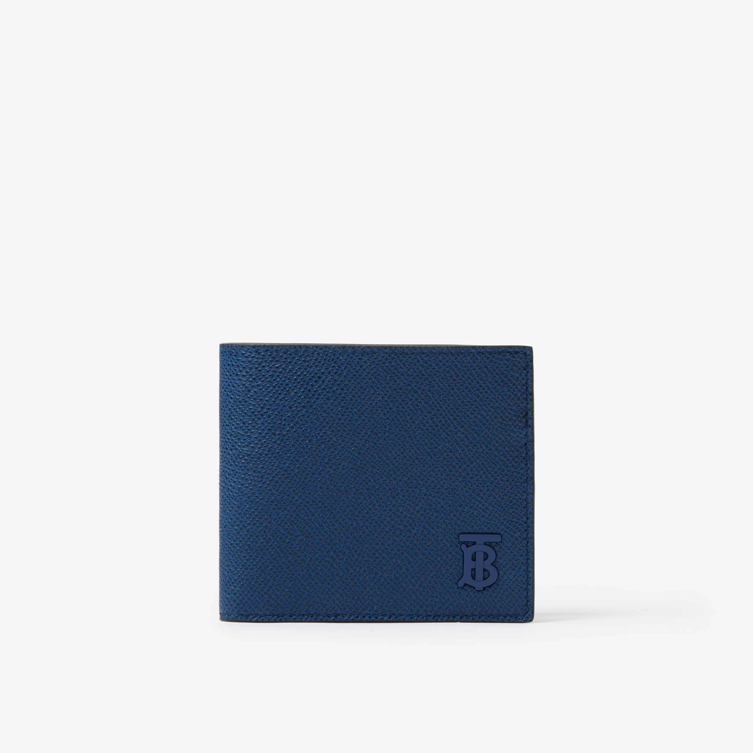 Grainy Leather TB Bifold Coin Wallet in Rich Navy Men Burberry