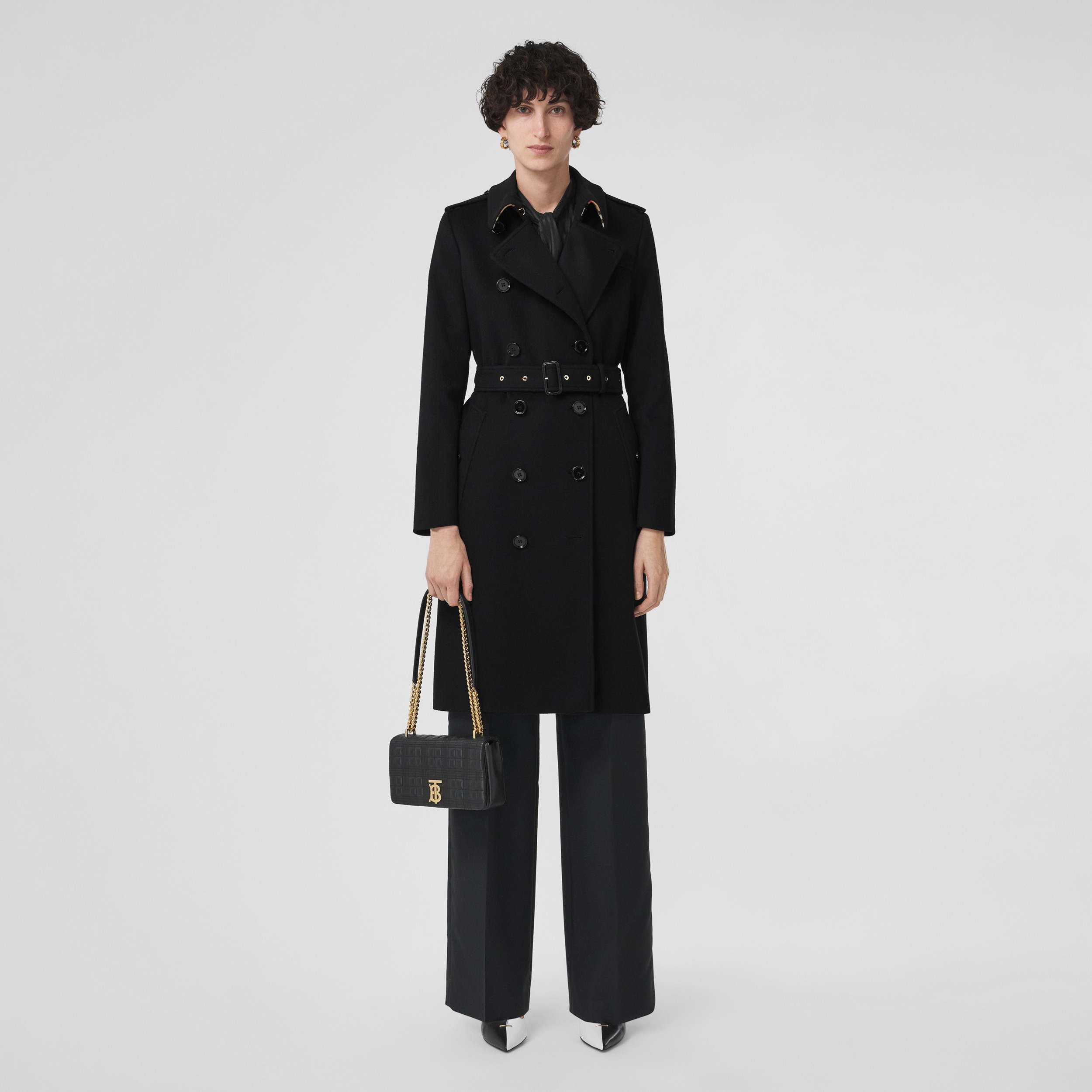 Cashmere Trench Coat in Black - Women | Burberry® Official - 1