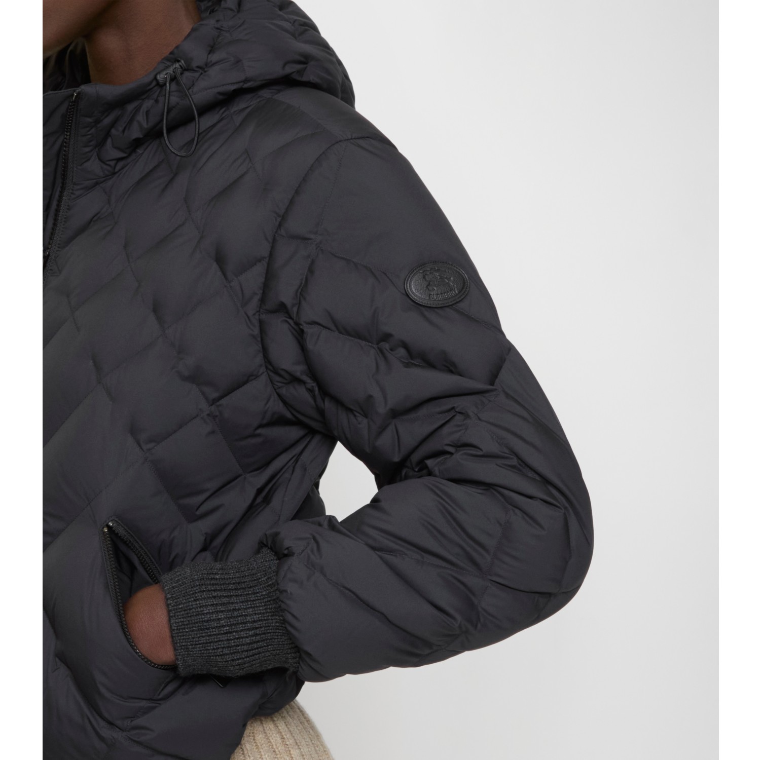 Wattierte Jacke „Delley“ aus Nylon mit genähtem Karomuster